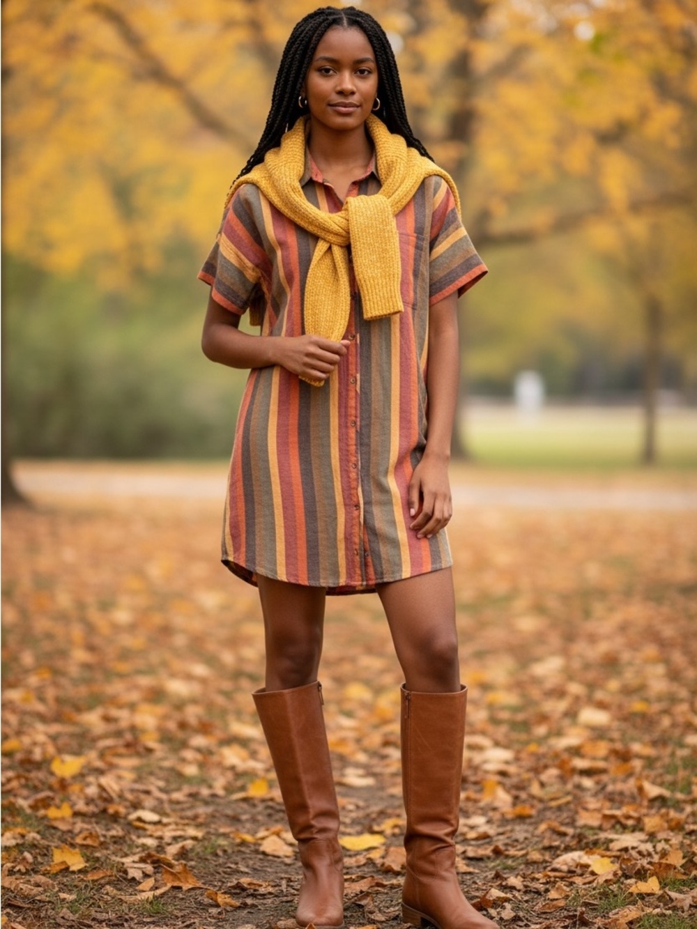 Madewell Courier Rainbow Stripe Mini Shirtdress